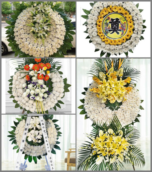 山西运城永济市城西街道水峪口村花圈速递